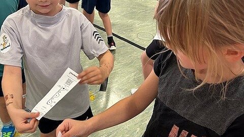 Kindersprint Laufzettel an Grundschule Th-Müntzer