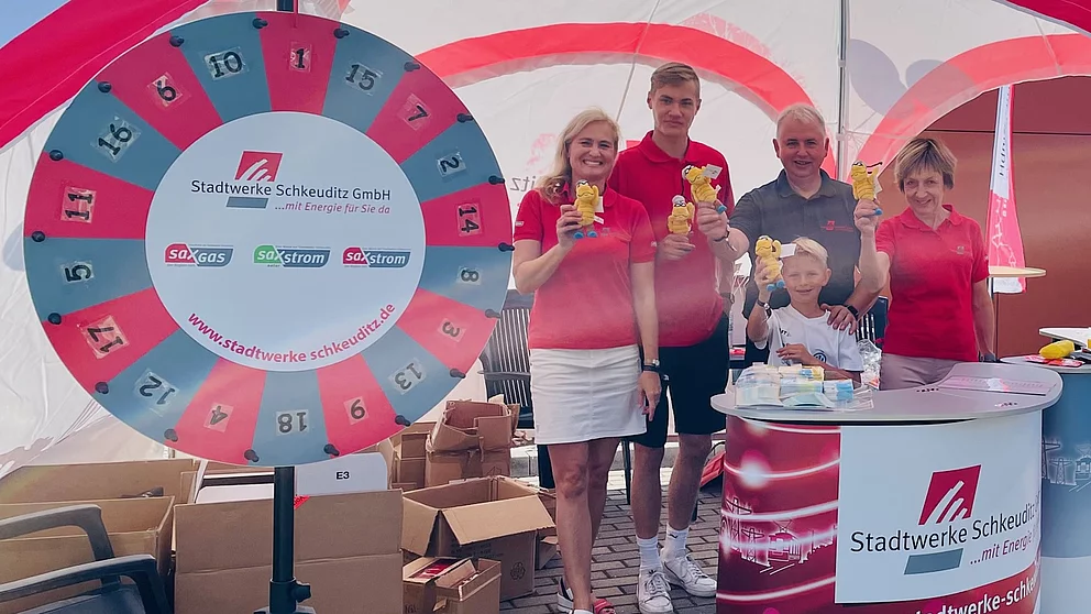 Infostand der Stadtwerke Schkeuditz auf den Stadtwerken